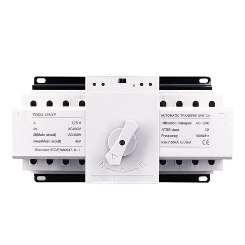 Inverseur de source automatique ATS 4P 125A triphasé 230V pour photovoltaïque
