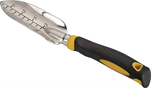 Paleta para trasplantador Edward Tools - Aluminio a prueba de dobleces y a prueba de óxido - El trasplantador más cómodo con mango ergonómico - Guía de profundidad grabada