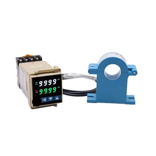 Medidor amperímetro AC con sensor de pinza 35m, rangos 0-50A, 100A, 200A, 1000A, alarma de amperaje alto y salida de relé de baja alarma (AC0-150A) miniatura 1