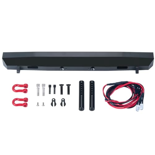 Parachoques trasero de metal Axial SCX10 III AXI03014 Early Bronco 1/10 con luz para coche RC Crawler