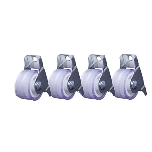 Roulettes silencieuses lot de 4 petites poulies plates double roulement anti-usure