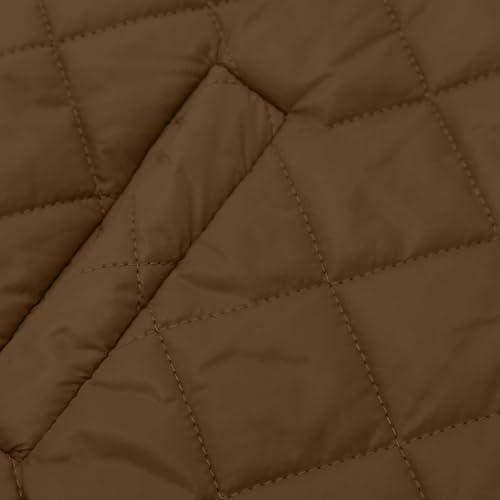 XOGWVJ Fuzzy Vest Women Long Puffer Vest Women Quilted Sleeveless Winter Coat Zip Up Mid Length Warm Jacket with Pockets Casual Fall Outerwear Brown L - image 4