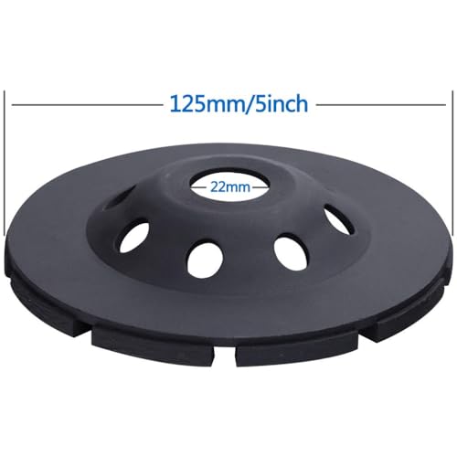 HERZO Diamant Schleiftöpfe 125mm für Beton, Granit, Naturstein, Stein, Mauerwerk. Topfscheibe 125 Beton, diamant schleifscheibe 125mm für Winkelschleifer