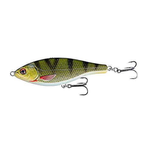 Savage Gear 3D Roach Jerkster 145 14,5cm 68g Jerkbait zum Hechtangeln, Hechtköder, Wobbler für Raubfisch, Farbe:Perch (Barsch)