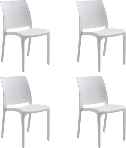 Divina Home Silla de resina apilable fabricada