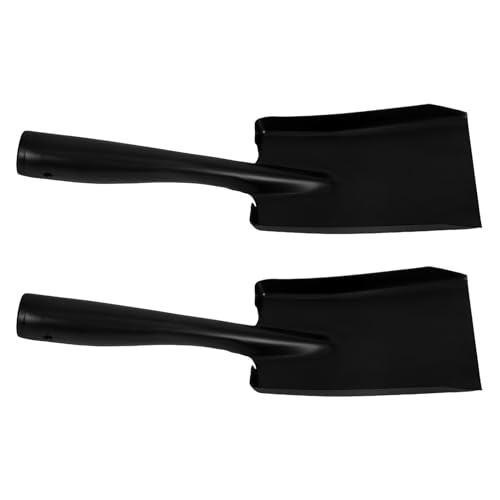 BESPORTBLE Lot de 2 Pelles à Cendres en Acier Manganèse Poignée Ergonomique Mini Pelle à Charbon pour Cheminée et Poêle à Bois Outil de Nettoyage Polyvalent pour Jardinage et Barbecue
