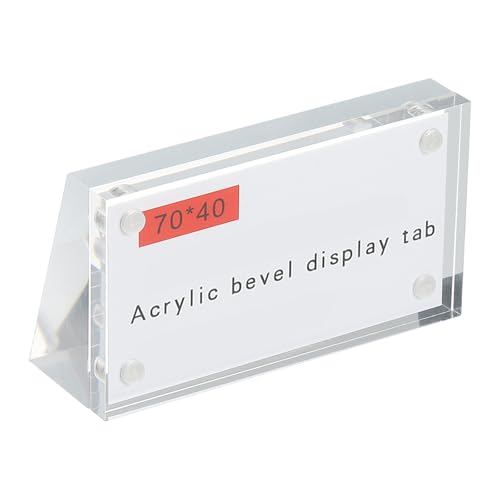 Porte-signe en acrylique cadre magnétique support de table cartes de visite