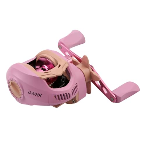 AIMALL Baitcasting Fishing Reel 18+1BB High Speed Drop Wheel Left/Right Hand Macaron Reel with Brass Spindle Gear Ceramic Outlet for Freshwater Saltwater Casting