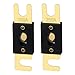 Price comparison product image Heschen ANL Fuse ANL-250 250 Amp for Car Vehicles Audio System Sheet Gold Tone & Black 2 Pack