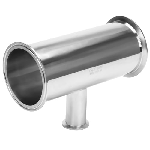Image of DERNORD Reducing Clamp Tee 3 Way Stainless Steel 304 Sanitary Fitting (Pipe OD: 4 inch x 4 inch x 1.5 inch)