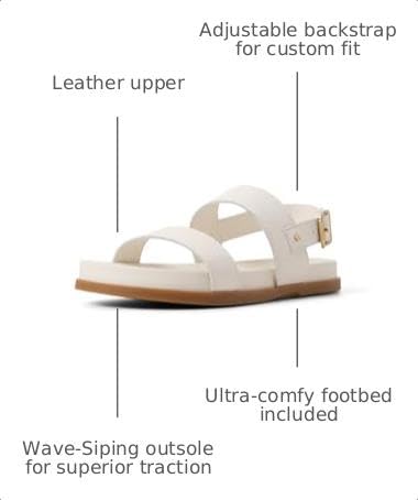 Image of Sperry womens Capri Leather Two Strap Slingback Sandal