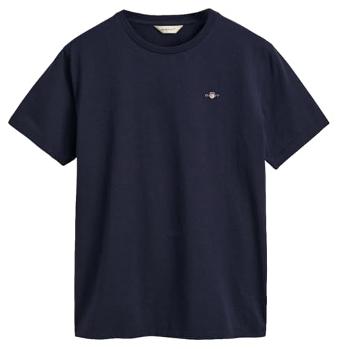 GANT Unisex Kid's Shield SS T-Shirt, Evening Blue, 146-152 cm