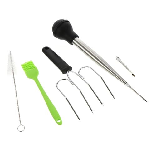 ABOOFAN 1 Set Turkey Baster Bbq Sauce Injector Kit for Meat Seasoning Lightweight Portable for Outdoor Barbecues and Cooking Turkey Chicken Steak Random Color
