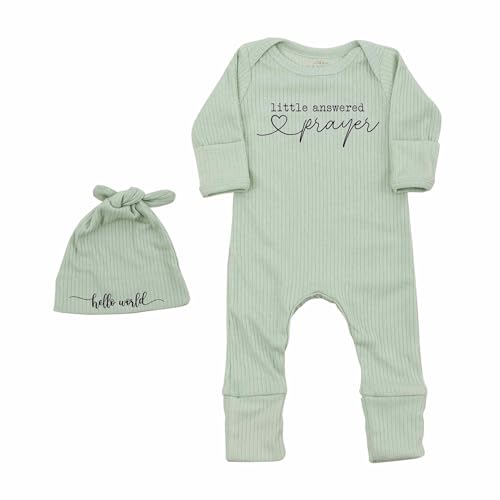 Image of STALOFAZ Little Answered Prayer Bodysuit Infant Romper Baby Announcement 0-3 Months Clothes Cute Religious Boys Girls Outfit