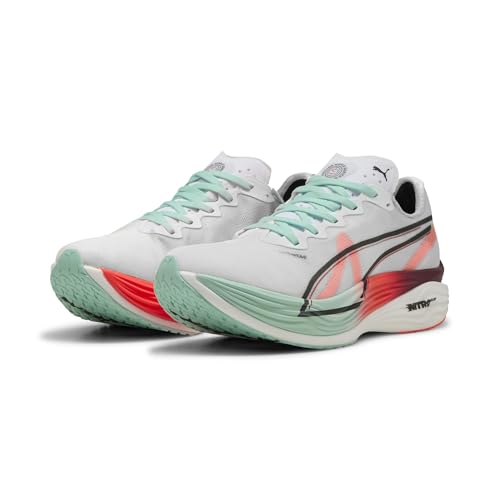 PUMA Deviate Nitro Elite 3 Road Running Shoes Mens, Hyrox Red White, 9
