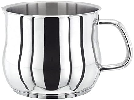 Stellar 1000 S163 Stainless Steel Jug Style Sauce Pot or Milk Pan with Lid 14cm 1.7L , Induction Ready, Dishwasher Safe Fully Guaranteed