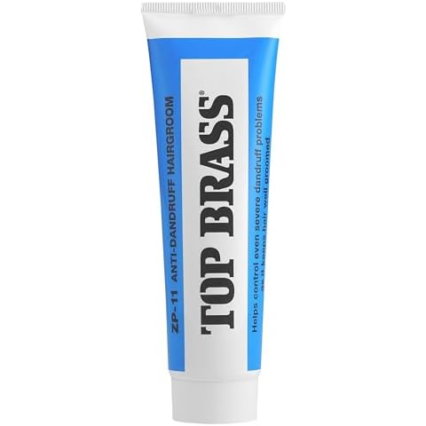 Top Brass Anti Dandruff Hair Cream for Men & Women - Hair Cream for Styling Infused with Beeswax & Candelilla - Relieves Scalp Dryness, Dandruff, Flaking & Itching - Non-Greasy, Non-Medical Scented Cover
