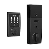 Schlage BE469ZP CEN 622 Connect Smart Deadbolt with Alarm with Century Trim in Matte Black, Z-Wave Plus Enabled