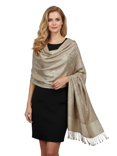 PASKMLNA Paisley Jacquard Pashmina Shawl Wrap Scarf Stole