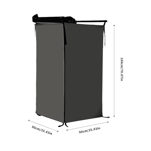 Carpa de ducha portátil lateral para vehículo, diseño de privacidad de tela para actividades al aire libre y camping miniatura 6