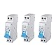gloca Set 3 Interruttori Magnetotermici Automatici 1P+N 10A 220V 6KA 1 Modulo DIN C10