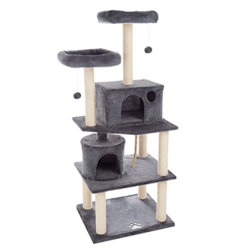 Árbol rascador para gatos de 5 niveles PETMAKER gris miniatura 6