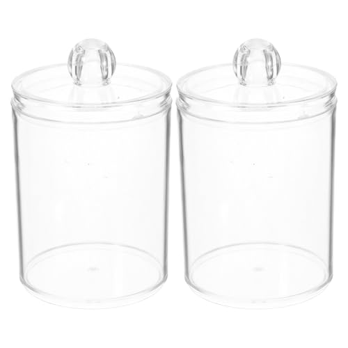 Porta bolas de algodón de acrílico de alta transparencia con tapas de buen sellado 2