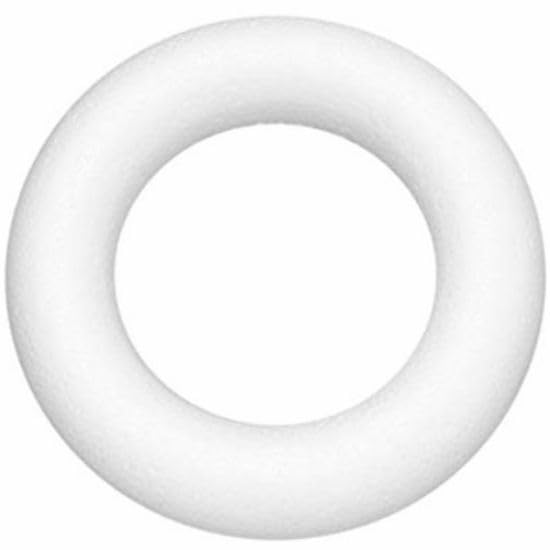 Direct Florist Supplies - Polystyrene Shapes - Various Shapes Arts & Crafts Wreath Making Seasonal (35cm Ring)