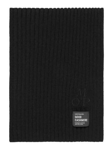 Marc O'Polo Knitted Scarf Black bufanda de punto con acabados de alta gama
