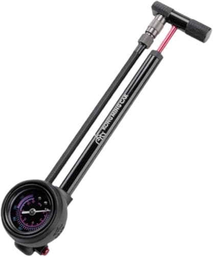 jojomis Portable 360° Rotating Bike Shock Pump with 400psi Gauge - Aluminum Alloy Frame Pump for Mountain Biking