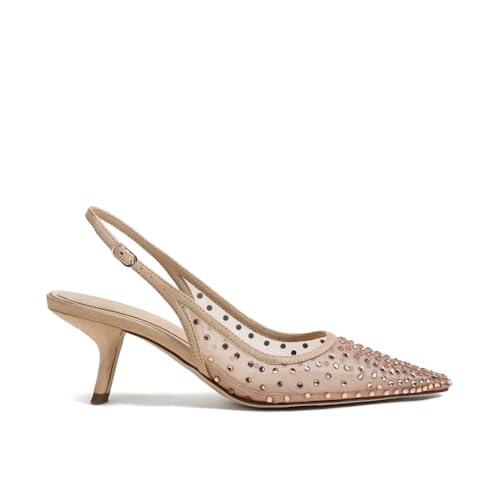 Slingback Pumps for Women Pointed Toe Heels Slip on Kitten Heels Sandals Dress Party Wedding