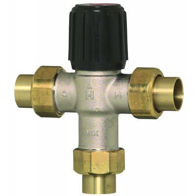 Honeywell, Inc. AM101RUS1 3/4 inch Union Sweat Proportional Thermostatic Mixing and Diverting Valve
