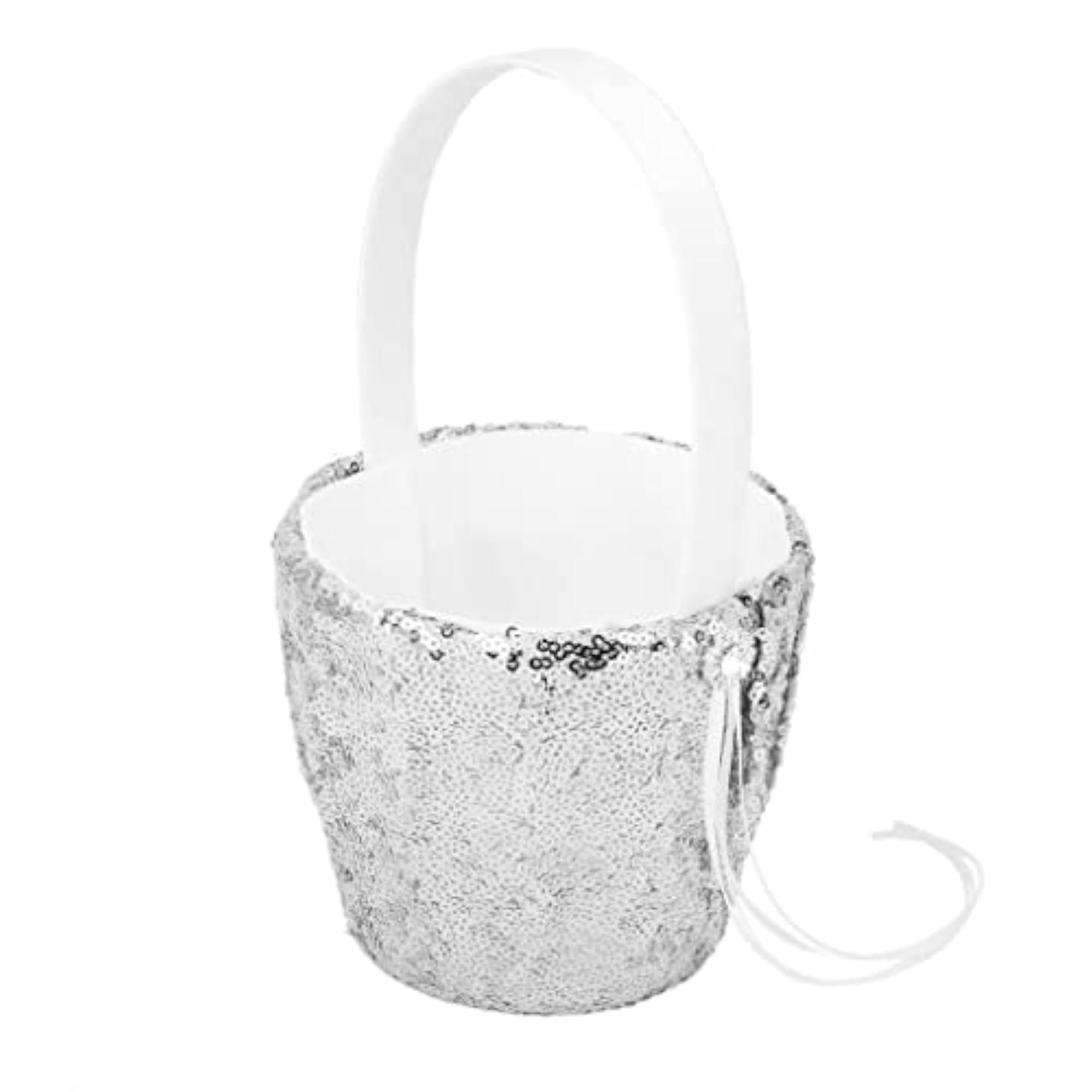Ring Pillow&Basket Set Sequin Rhinestone Wedding Decor