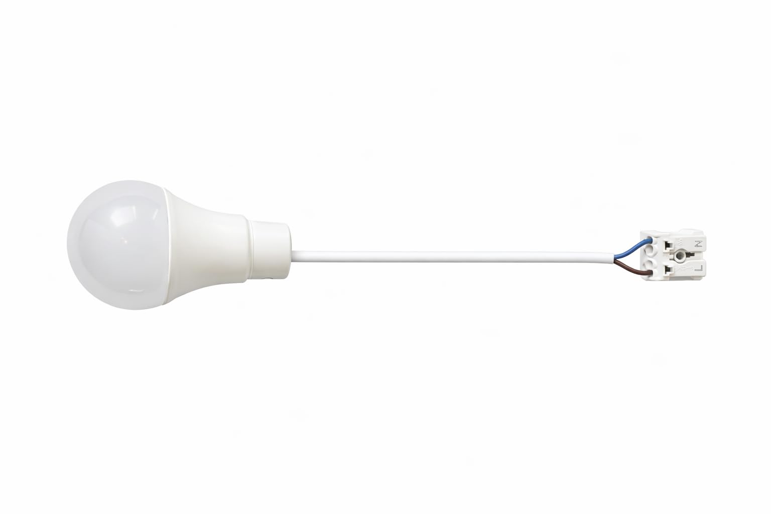 NCC-Licht 10 x LED Bauleuchtmittel Renovierlampe 10W neutralweißes Licht, robuste Baufassung mit Leuchtmittel & Steckklemme, Arbeitslicht für Dachboden und Keller