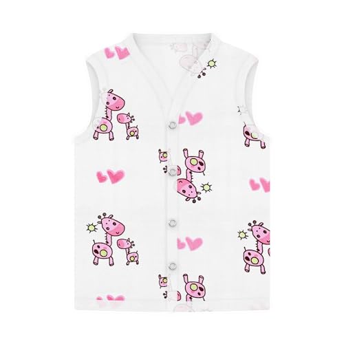 Image of MOM'S HOME Organic Muslin Baby Jhabla Set | Unisex Cotton Vest | Pack of 5 | 0-3 Months | Soft, Breathable, Summery Prints