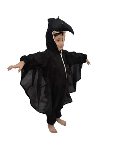 Image of BookMyCostume Crow Bird Kids Fancy Dress Costume 5-6 years
