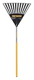True Temper 2914912 Clog Free Poly Leaf Rake with 48 in. Hardwood Handle with Cushion Grip, 24 Inch