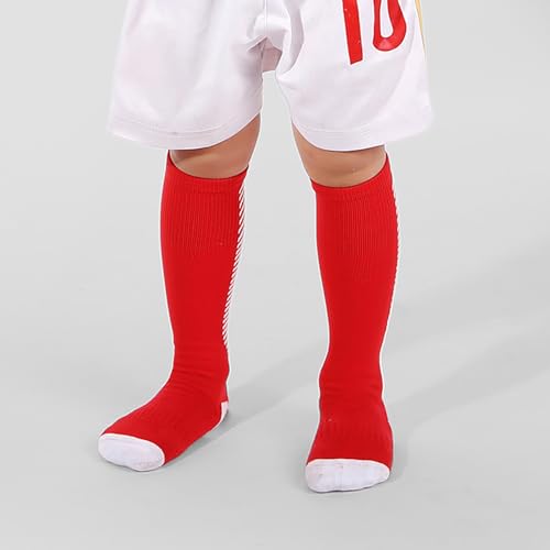 Kids Striped Printed Stockings Comfortable Mid Calf Sport Style Non Slip Breathable Footwear for Young Athletes3