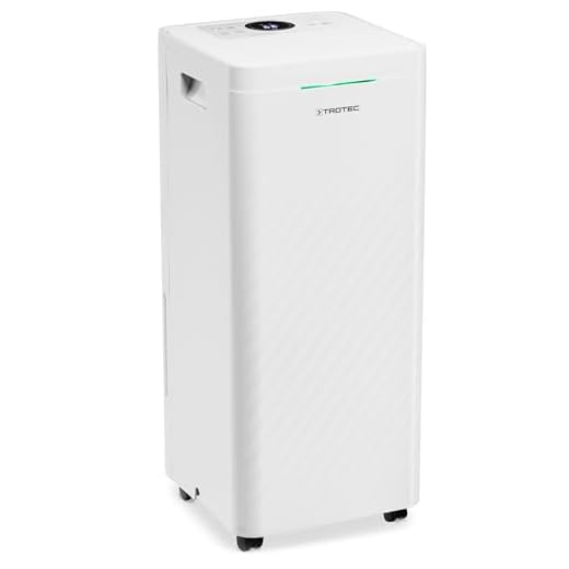 TROTEC Design-Luftentfeuchter und Luftreiniger TTK 64 HEPA mit einer Entfeuchtungsleistung von 24 l/Tag geeigent für Räume bis 125 m³