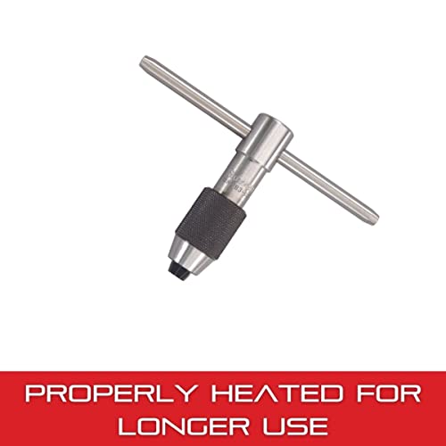 Image of Starrett T-Handle Tap Wrench - Ideal for Holding Taps, Drills, Reamers and Small Tools - 1 /16-3 /16 inch Capacity Tap Size, 6 inch Body Length, 1 /16-5 /32 inch Square Shank - 93D