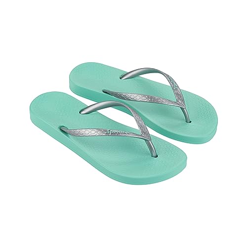 Ipanema Chanclas Anatomica Tan Fem para mujer, verde y plateado, 43 EU