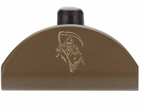 NDZ Performance Grip Plug for Glock Gen 4-5 – Heavyweight Brass – Fits G17 G19 G22 G23 G31 G34 G45 G47 – FDE Cerakote Finish, Grim Reaper 2 – Made in USA
