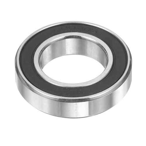 sourcing map 6903-2RS Rodamientos de bolas híbridos de cerámica de ranura profunda de 17 x 30 x 7 mm, bolas de nitruro de silicio Si3N4, anillos de acero, rodamiento doble sellado para motores