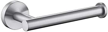 TASTOS Brushed Nickel Toilet Paper Holder SUS304 Stainless Steel, Modern Round Tissue Roll Holders Wall Mount, Toilet Paper Roll Dispenser Bathroom 5 inch TP Holder for Kitchen Washroom