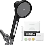 SecondShower Filtered Shower Head with Handheld for Hard Water - NSF Certified 99.9% Chlorine Removal, High Pressure, Korean Vitamin C Filter for Soft Skin & Hair (Matte Black)