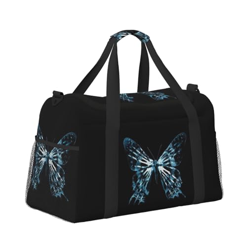 Bolsa de viaje grande impermeable y plegable con estampado Butterfly X Ray 3