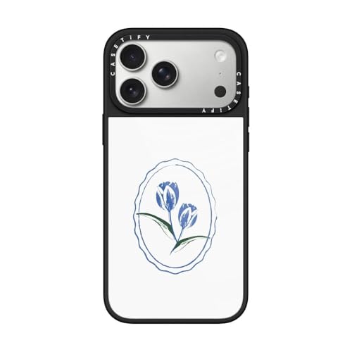 CASETiFY �O���[�Y iPhone 17 Pro Max �P�[�X [�����h�~/���ϖh�~/MagSafe�Ή�] - tulip stamp - Blank Slate - �N���A