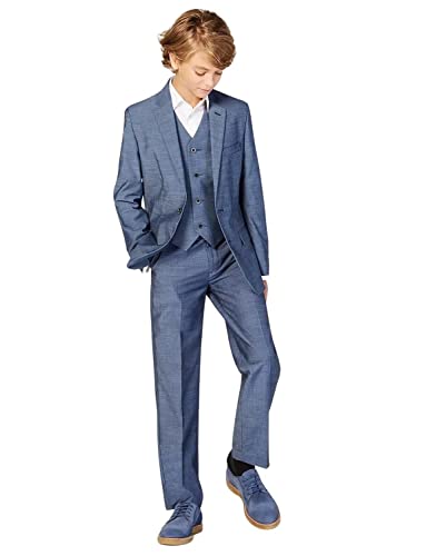 Veste gilet pantalon garçon costume ajusté fini les plis