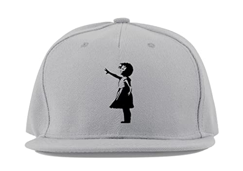 Casquette Banksy en coton gris et visière plate parfaite pour vos sorties urbaines quotidiennes