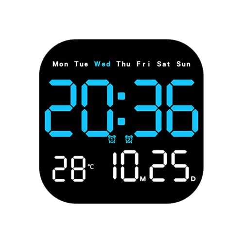 Horloge LED Bleue Télécommandée : Lisibilité Maximale pour Senior - 2